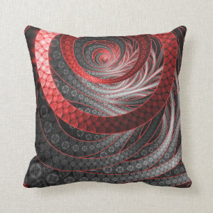 Coussin Bel argent et échelles rouges de vampire de