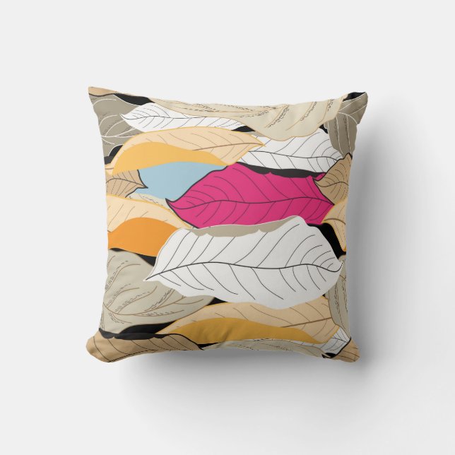 Coussin bel automne sans soudure motif de congé coloré (Recto)