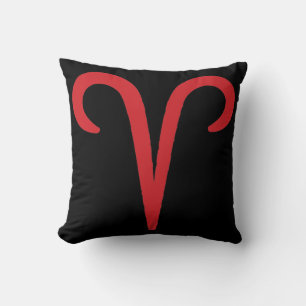 Coussin Bélier Astrologie Rouge Zodiaque Mars Avril Annive
