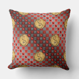 Coussin Bélier & Lapin de Feu