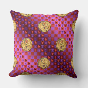 Coussin Bélier & Sanglier de Feu