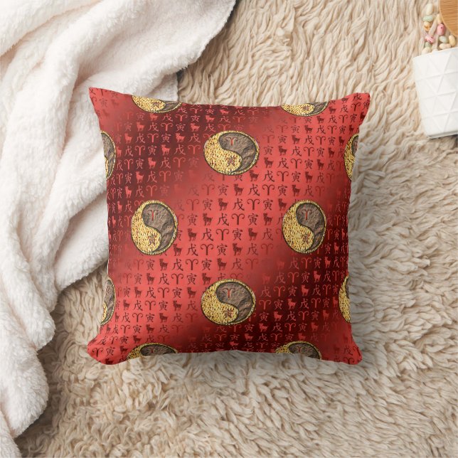 Coussin Bélier & Tigre de Terre (Couverture)