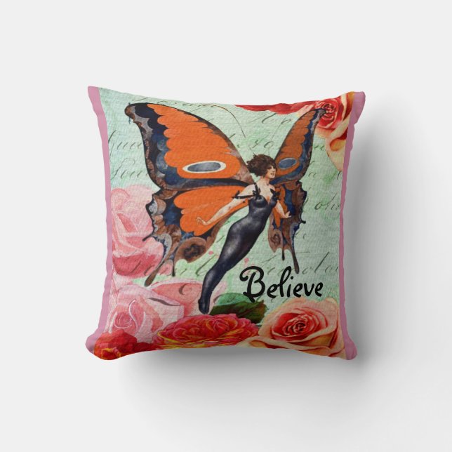 Coussin Believe - Rose (Recto)