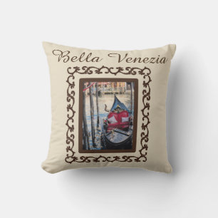 Coussin Bella Venezia Gondola Italie Souvenir