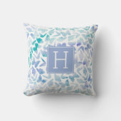 Coussin Belle aquarelle papillons Monogrammé (Recto)