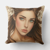 Coussin Belle brune (Recto)