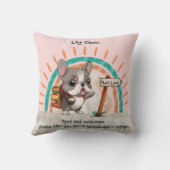 Coussin Belle caricature French Bulldog Retour à l'école (Verso)