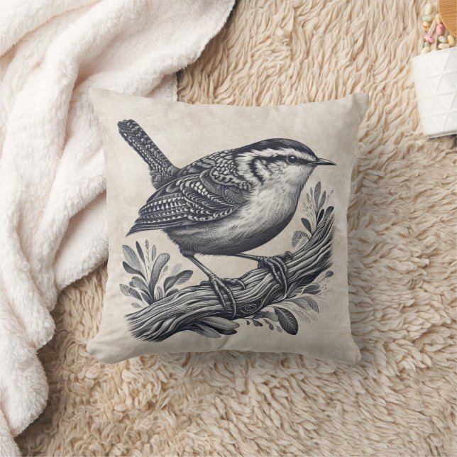Coussin Belle Carolina Wren (Couverture)