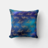 Coussin Belle conception de paillettes de sirène bleue - (Recto)