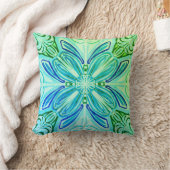 Coussin Belle conception graphique verte (Couverture)