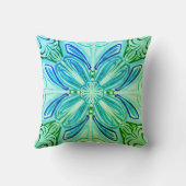 Coussin Belle conception graphique verte (Verso)