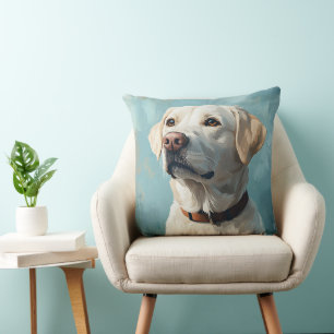 COUSSIN BELLE COULEUR D'EAU JAUNE LABRADOR RETRIEVER CHIEN
