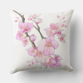 Coussin Belle couleur rose cerise Sakura fleurs (Verso)