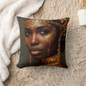 Coussin Belle Déesse Nubienne en Or (Couverture)