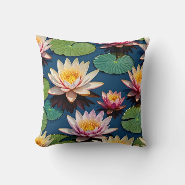 Coussin Belle eau eau Lily fleur (Recto)