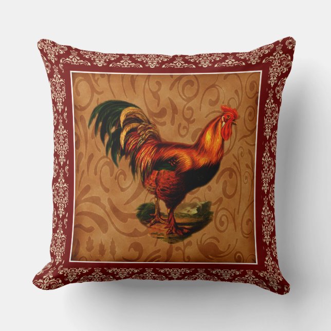 Coussin Belle et élégante affiche rustique (Recto)