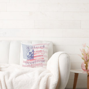 Coussin Belle Extraordinaire Hillary 4 USA Président derni
