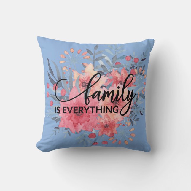 Coussin Belle FAMILLE Florale EST TOUT (Recto)