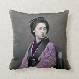 Coussin Belle femme 1870 japonaise