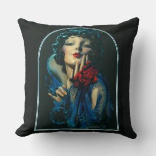 Coussin belle femme des années 1920