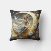 Coussin Belle femme Steampunk sur la Lune (Verso)