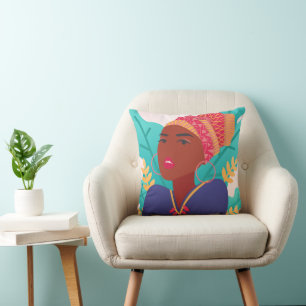 Coussin Belle fille africaine