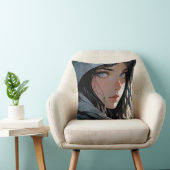 Coussin Belle fille Anime à capuchon (Chaise)