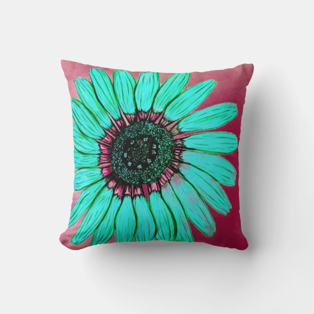 Coussin Belle Fleur Sketched à la main (Recto)