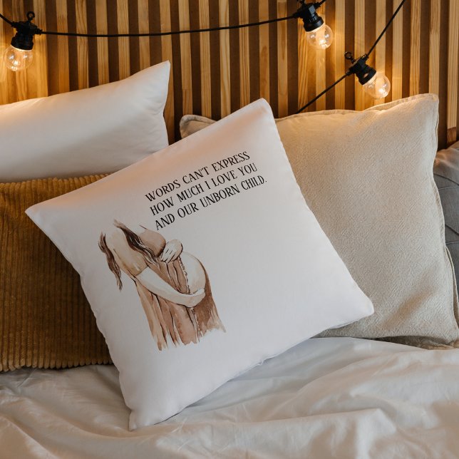 Coussin Belle Grossesse Femme Cadeau Avec Citation Romanti (Créateur téléchargé)