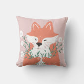 Coussin Belle illustration Fleurs d'odeur Fox (Recto)