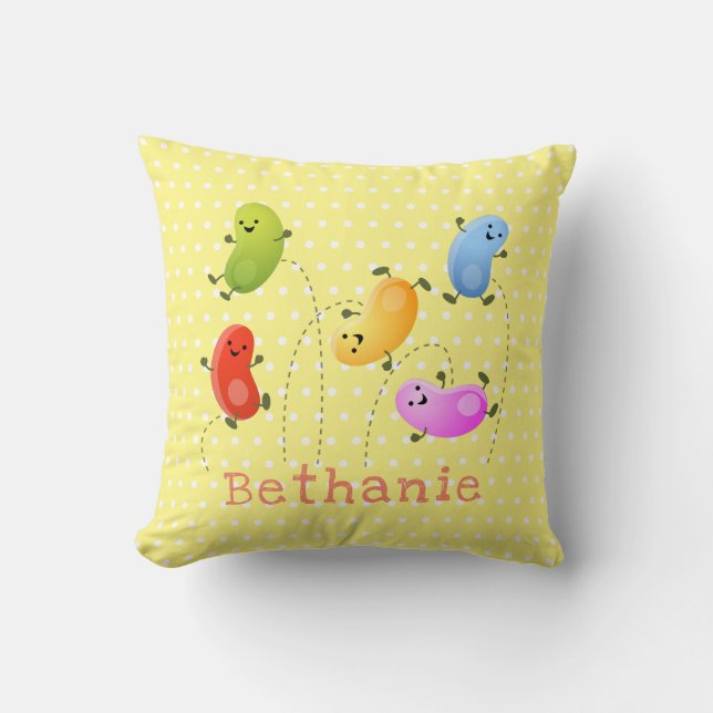 Coussin Belle jellybeans saut de dessin animé illustration (Recto)