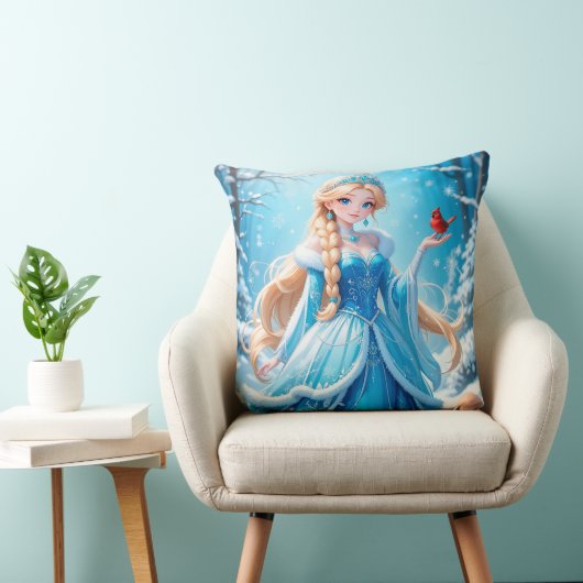 Coussin Belle jeune fille de neige (Chaise)