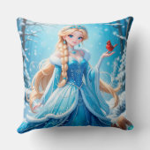 Coussin Belle jeune fille de neige (Verso)