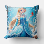 Coussin Belle jeune fille de neige (Recto)