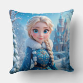 Coussin Belle jeune fille de neige (Verso)