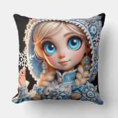 Coussin Belle jeune fille de neige (Recto)