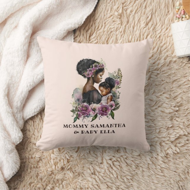 Coussin Belle mère et fille noire (6) (Couverture)