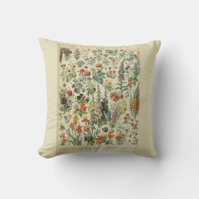 Coussin Belle Millot Fleur Illistration Imprimer (Recto)