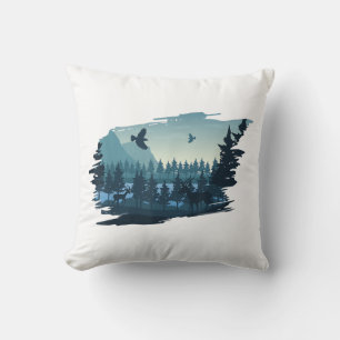 Coussin Belle Montagne, Arbres de la Nature et Forêt