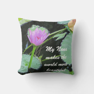 Coussin Belle Nana Joli rose Eau Lily Photo Fleur