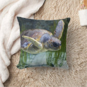 Coussin Belle natation de tortue marine (Couverture)
