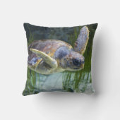 Coussin Belle natation de tortue marine (Verso)