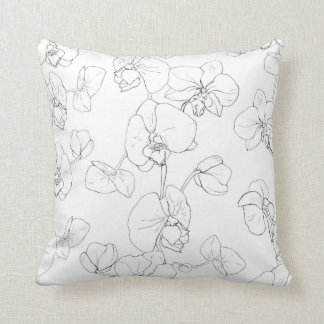 Coussin belle orchidée blanche