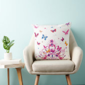 Coussin Belle Papillons colorés petit baby shower (Chaise)