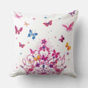 Coussin Belle Papillons colorés petit baby shower