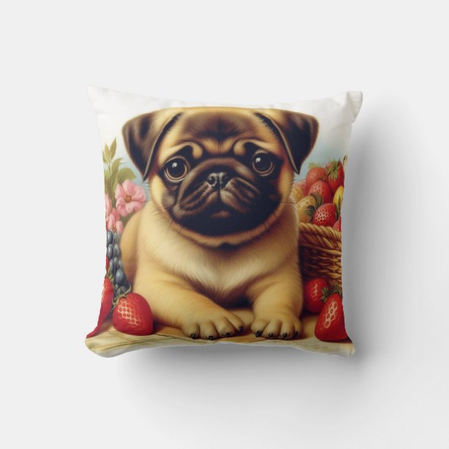 Coussin Belle peinture Vintage Carlin (Recto)