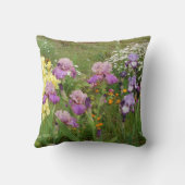 Coussin Belle photo florale d'iris violet (Verso)