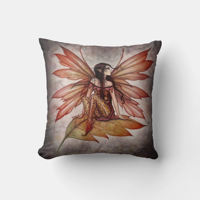 Coussin Belle Pillow de Fée d'Automne par Molly Harrison (Recto)