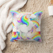Coussin Belle Princesse Unicorn Rainbow Starburst Décor (Couverture)