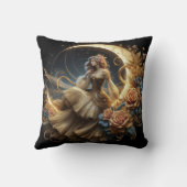 Coussin Belle Steampunk Woman sur la Lune (Verso)